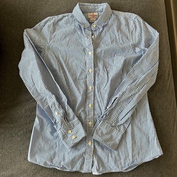 Men's Button Down Long Sleeve Striped Shirt - Picture 1 of 6